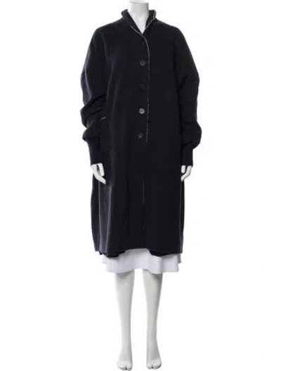 Pre-owned Hannoh Wessel Virgin Wool Coat In Black