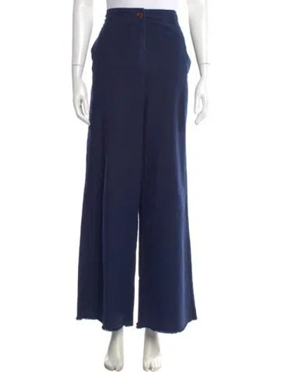 Pre-owned Hannoh Wessel Wide Leg Pants In Blue