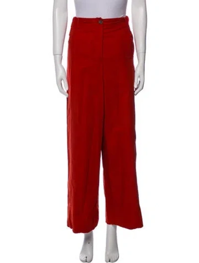 Pre-owned Hannoh Wessel Wide Leg Pants In Red