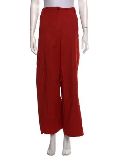 Pre-owned Hannoh Wessel Wide Leg Pants In Red
