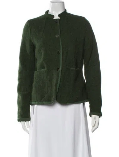 Pre-owned Hannoh Wessel Wool Evening Jacket In Green