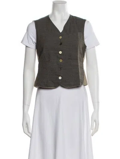 Pre-owned Hannoh Wessel Wool Vest W/ Tags In Gray