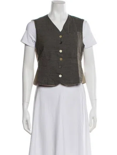 Pre-owned Hannoh Wessel Wool Vest W/ Tags In Gray