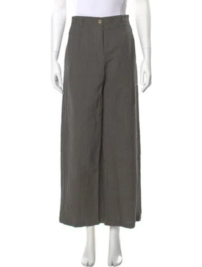 Pre-owned Hannoh Wessel Wool Wide Leg Pants W/ Tags In Gray