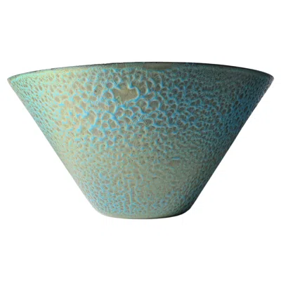 Pre-owned Hanova Of Pasadena A Large Enamel Over Steel Metal Bowl By Prust & Hill Of Hanova Company In Gray