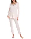 Hanro 2pc Belina Pajama Set In Gray