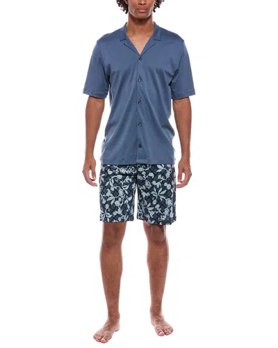 Hanro 2pc Button Front Pajama Set In Multi