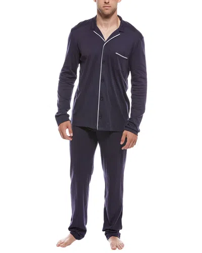 HANRO HANRO 2PC BUTTON FRONT PAJAMA SET