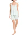 Hanro Cira Lace-trim Nightdress In Blue