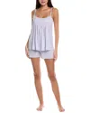 Hanro 2pc Juliet Short Pajama Set In Purple