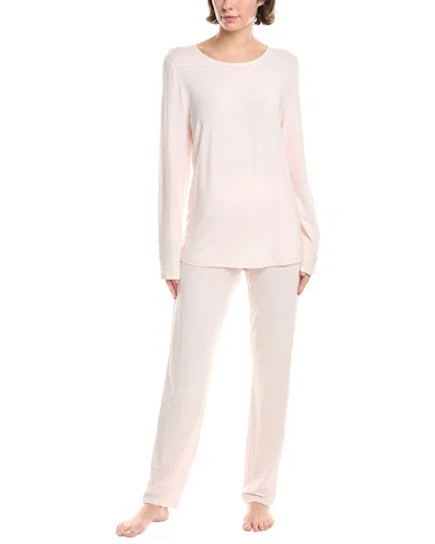 Hanro 2pc Natural Elegance Pajama Pant Set In Pink