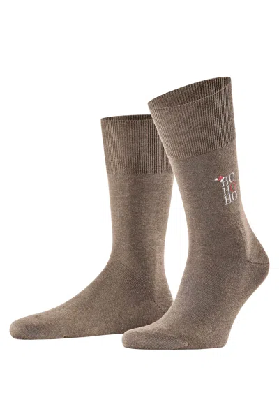 Hanro Airport Ho Ho Ho Socks In Burgundy