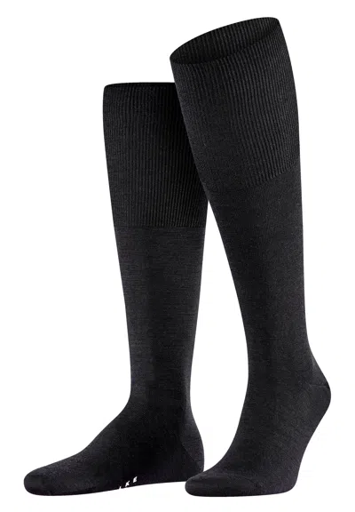 Hanro Airport Men's Airport Knee-high Sock With Wool On The Outs In Blue