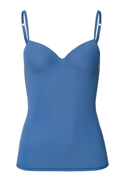 Hanro Allure Padded Bra Camisole In Blue