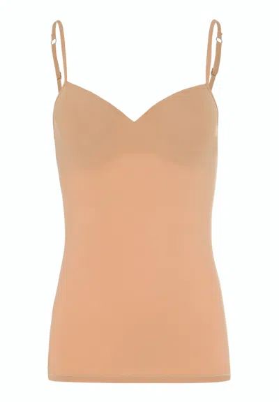 Hanro Allure Padded Bra Camisole In Brown