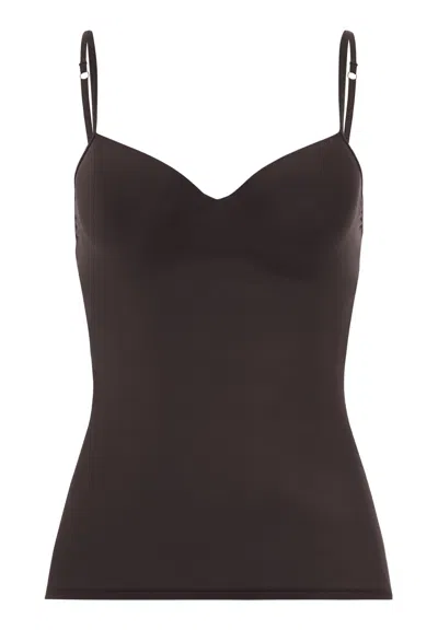 Hanro Allure Padded Bra Camisole In Brown