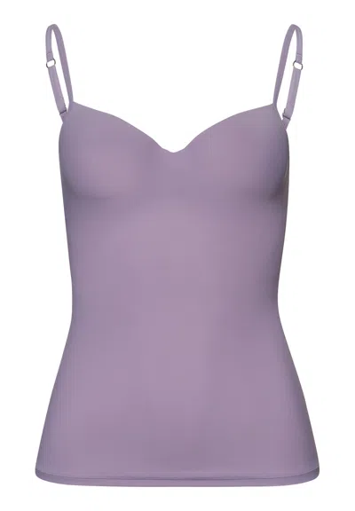 Hanro Allure Padded Bra Camisole In Purple