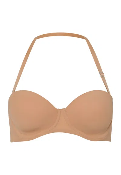 Hanro Allure Strapless T-shirt Bra In Brown