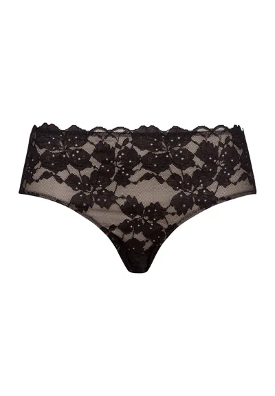 Hanro Anais Lace High Cut Brief In Black