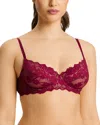 Hanro Anais Lace Underwire Bra In Deep Poppy