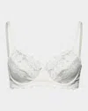 Hanro Anais Underwire Floral Lace Bra In White Sage