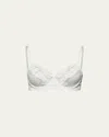 Hanro Anais Underwire Floral Lace Bra In White Sage