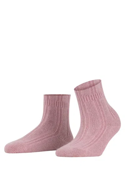 Hanro Angora Bedsock Fluffy Angora Blend Slipper Sock In Pink