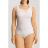 Hanro Anne Lace-trim Cotton Tank In Off White