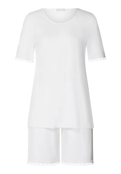 Hanro Anouk Cotton Pajama Set In White