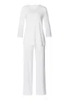 Hanro Anouk Cotton Pajama Set In White