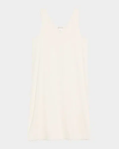 HANRO ANOUK EMBROIDERY-TRIM COTTON TANK NIGHTGOWN