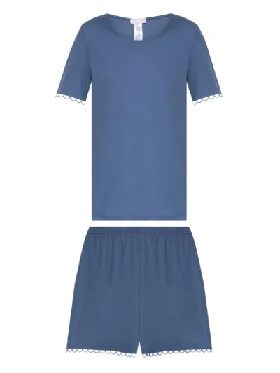 Hanro Anouk Pajama Set In Blue