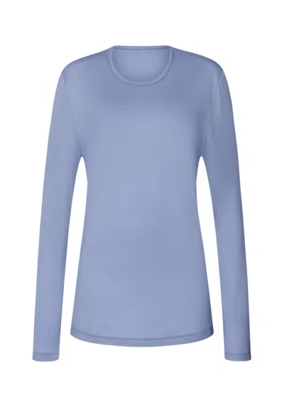 Hanro Arthur Arbesser X  Crew Neck Cotton Top In Blue