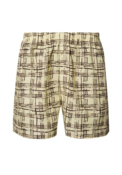 Hanro Arthur Arbesser X  Tartan Cotton Boxers In Yellow
