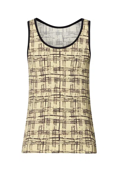 Hanro Arthur Arbesser X  Tartan Cotton Tank Top In Yellow