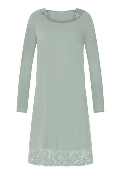 Hanro Azelia Floral Lace Tencel™ Nightgown In Gray