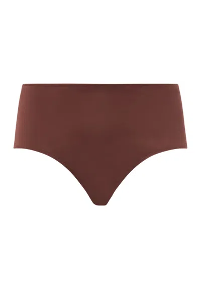 Hanro Azelia Lace Back Full Brief In Brown
