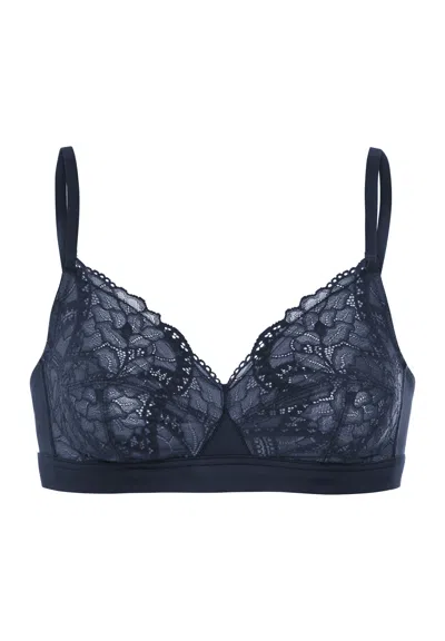 Hanro Azelia Lace Soft Cup Bra In Blue