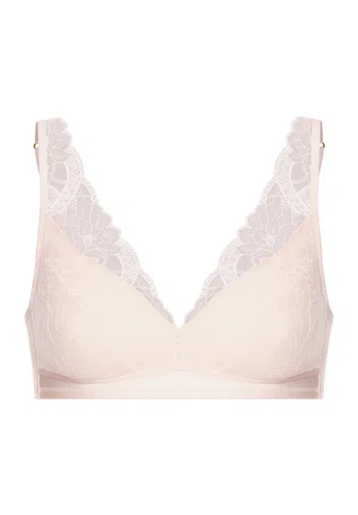 Hanro Azelia Lace Trim Soft Cup Spacer Bra In Neutral