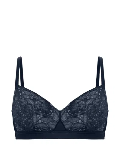 Hanro Azella Lace Soft-cup Bra In Blue