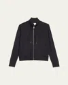 Hanro Balance Zip-front French Terry Jacket In Black