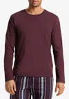 Hanro Basic Long-sleeved T-shirt In Brown