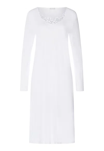 Hanro Belen Embroidered Cotton Nightgown In White