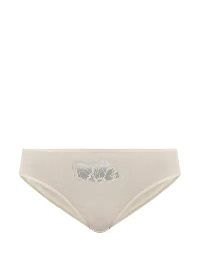 Hanro Belen Lace-embellished Cotton Briefs In Neutral