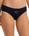 Hanro Belina Cotton Hi Cut Brief In Deep Navy
