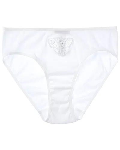 Hanro Belina Embroidered Hi-cut Brief In Neutral