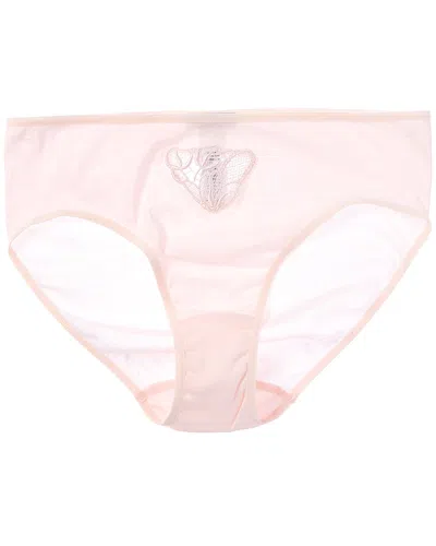 Hanro Belina Embroidered Hi-cut Brief In Pink