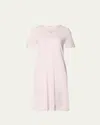 Hanro Belina Embroidered-inset Cotton Nightgown In Rosewater