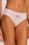 Hanro Belina High-cut Embroidered Cotton Briefs In Rosewater