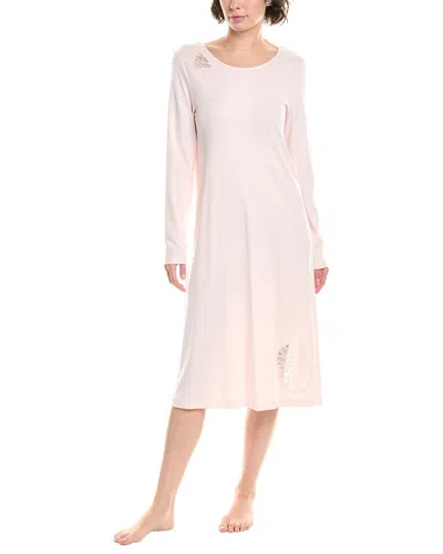 Hanro Belina Round Neck Nightgown In Pink